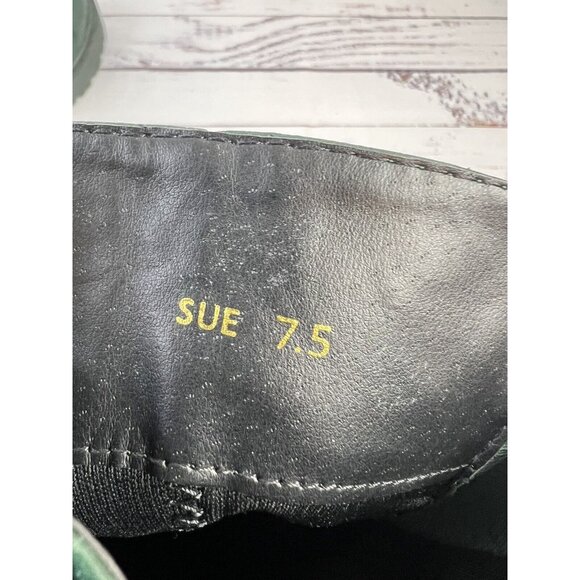 AZALEA WANG Knee High THE RIDING CROC Vegan Green Leather Boots SUE 7.5 Grunge - Picture 11 of 13